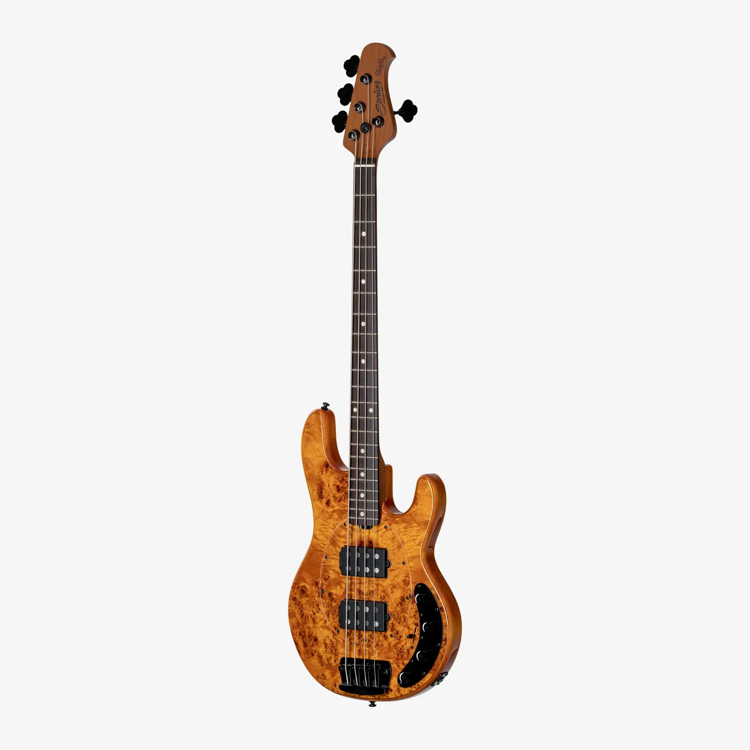 Sterling StingRay RAY34 E-Bass Poplar Top Amber HH