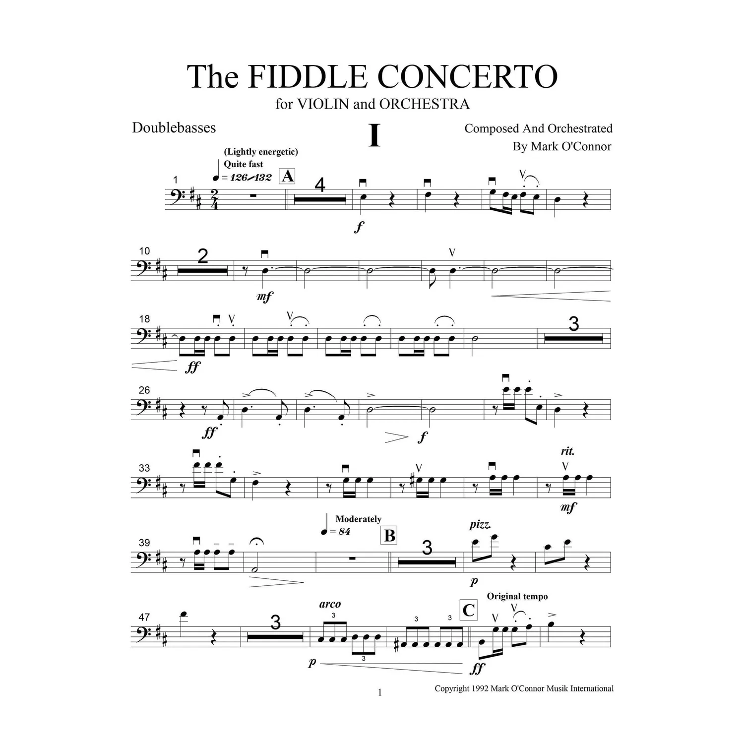 Shar Music O'Connor Fiddle Concerto Noten Violine Orchester Download