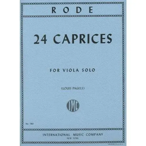 International Music Company Rode 24 Capricen Violanoten Viola