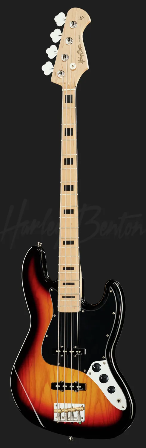Harley Benton Vintage JB-75MN SB E-Bass Sunburst