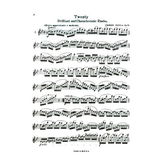 Kalmus Dancla 20 Etüden Op.73 Noten Violine brillant