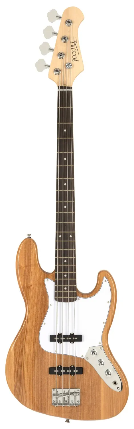Rocktile Pro JB-30PR E-Bass Natur Esche Jazz-Style 4-saitig