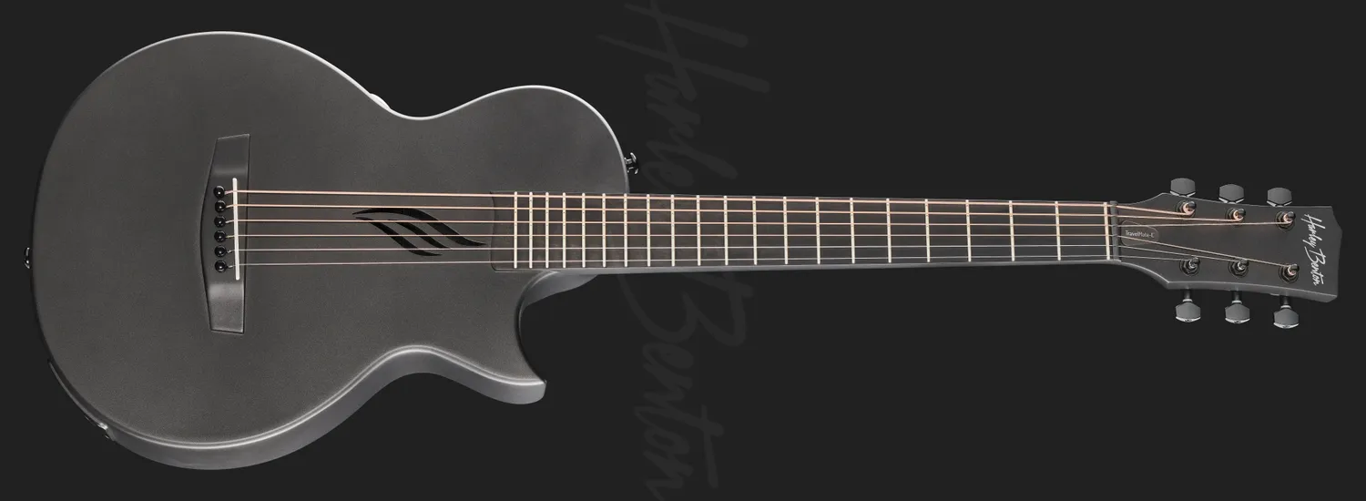 Harley Benton Custom Line TravelMate-E Reisegitarre Carbon