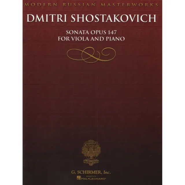 Schostakowitsch Sonate Op 147 Bratschenoten Klavier