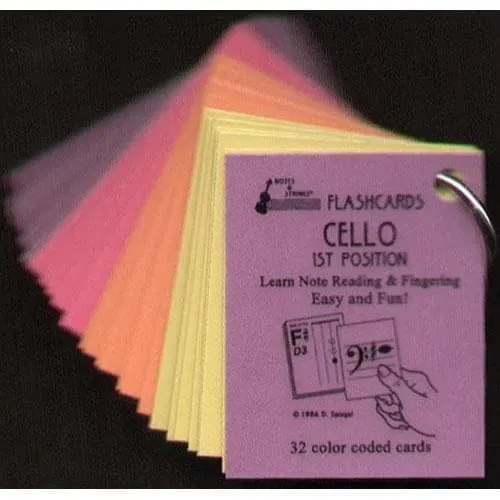 Shar Mini Cello Lernkarten 32er Set Erste Lage Zubehör