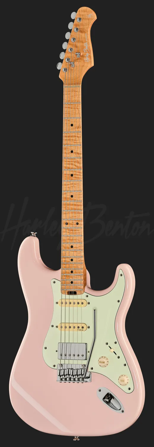 Harley Benton ST-Modern Plus HSS E-Gitarre Shell Pink Alder