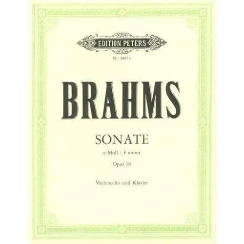 Peters Brahms Sonate Nr.1 e-moll Op.38 Cellonoten Klengel