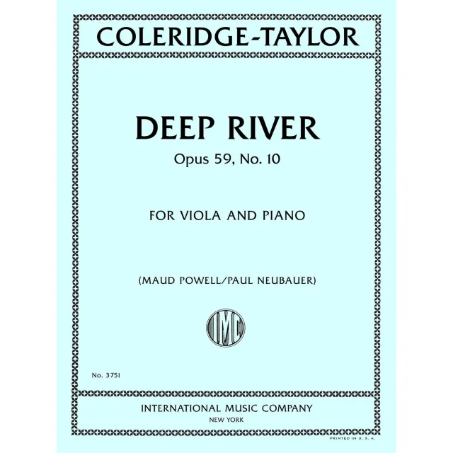 International Coleridge-Taylor Deep River Op. 59/10 Noten Viola Klavier