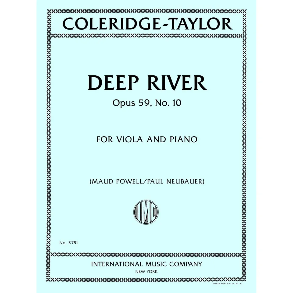 International Coleridge-Taylor Deep River Op. 59/10 Noten Viola Klavier