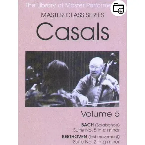 Casals Master Class Noten Volume 5 Cello Unterricht