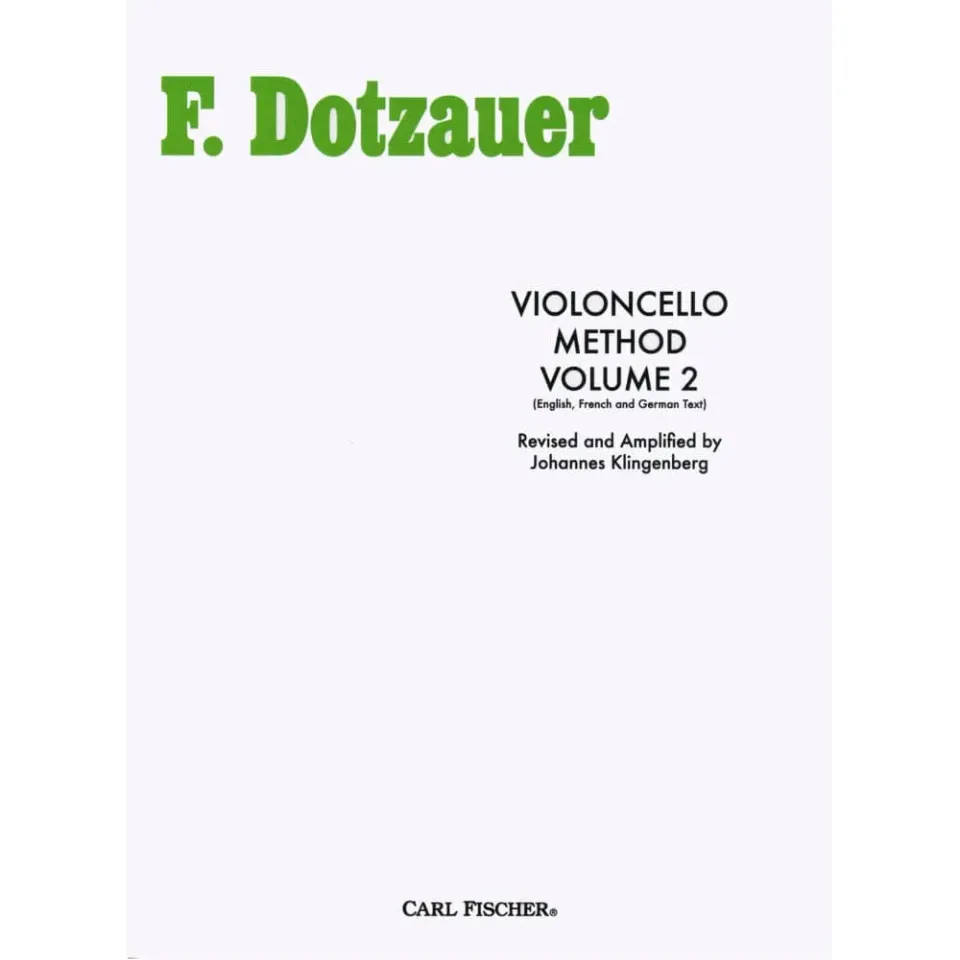 Carl Fischer Dotzauer Method Volume 2 Cello Noten
