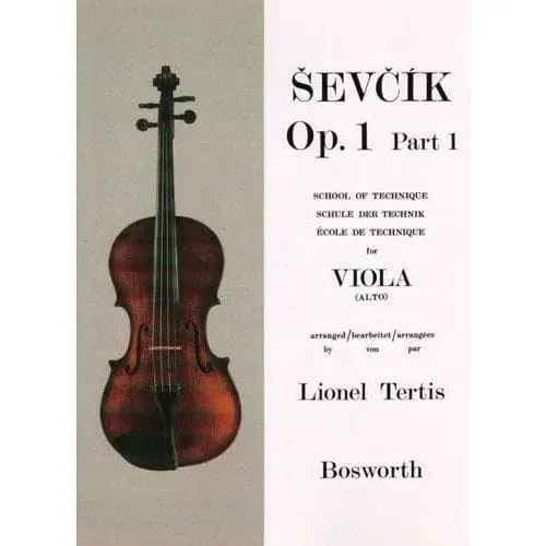 Sevcik Grifftechnik Opus 1 Heft 1 Bratschennoten Tertis