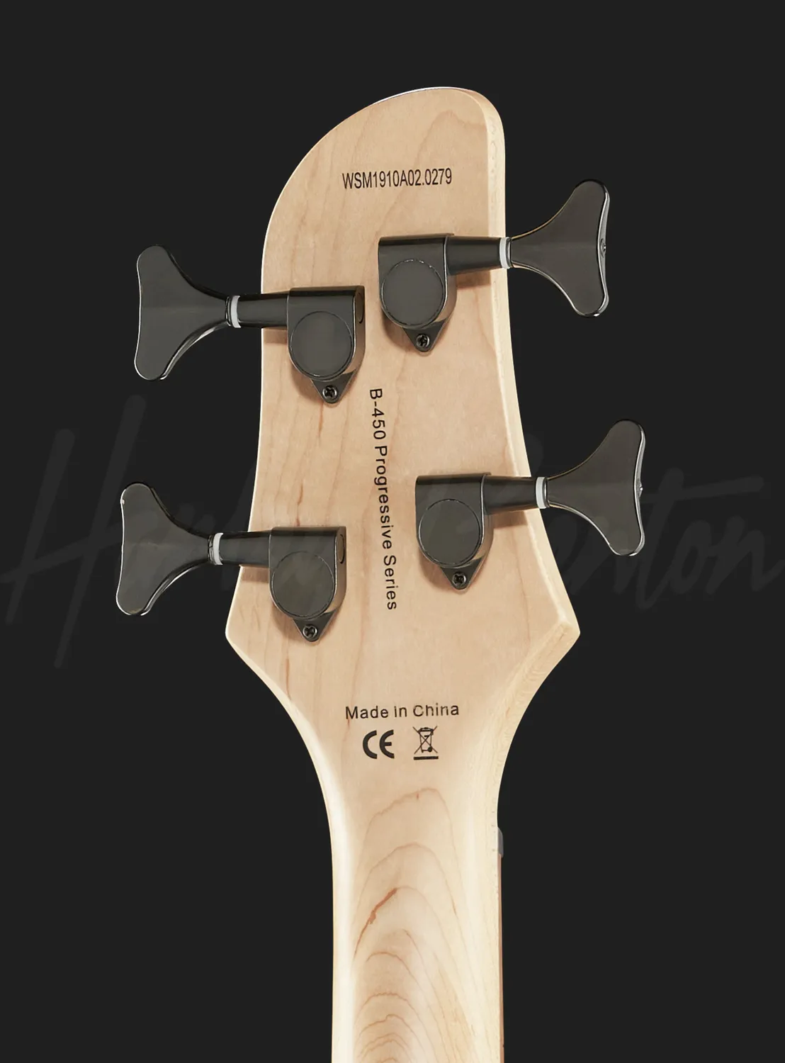 Harley Benton B-450LH E-Bass aktiv schwarz Linkshänder