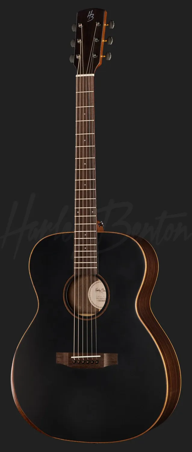 Harley Benton CLO-70ASR Akustikgitarre OM schwarz matt