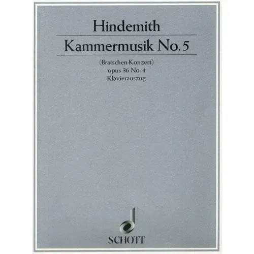 Schott Hindemith Kammermusik Nr.5 Noten Viola Klavier