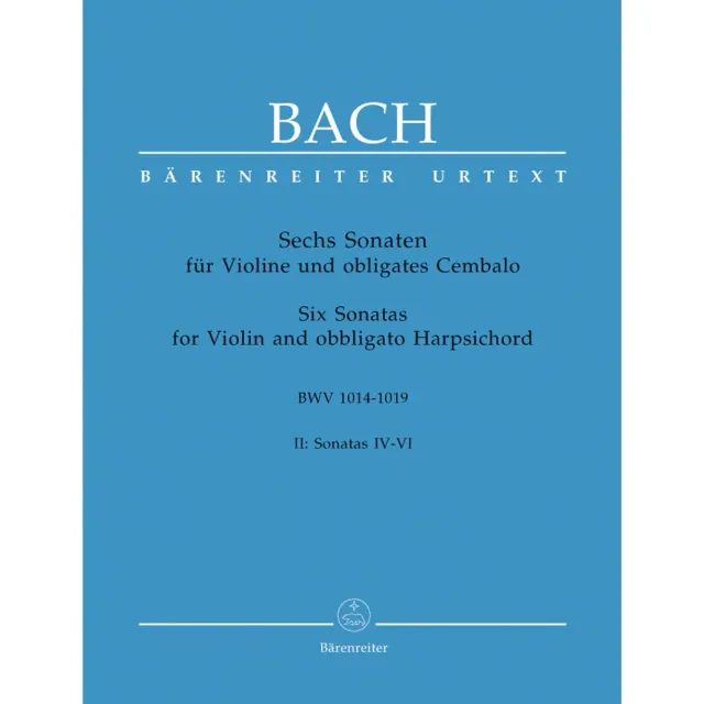 Shar Music Bach 6 Sonaten BWV 1017-1019 Vol.2 Noten Violine Urtext
