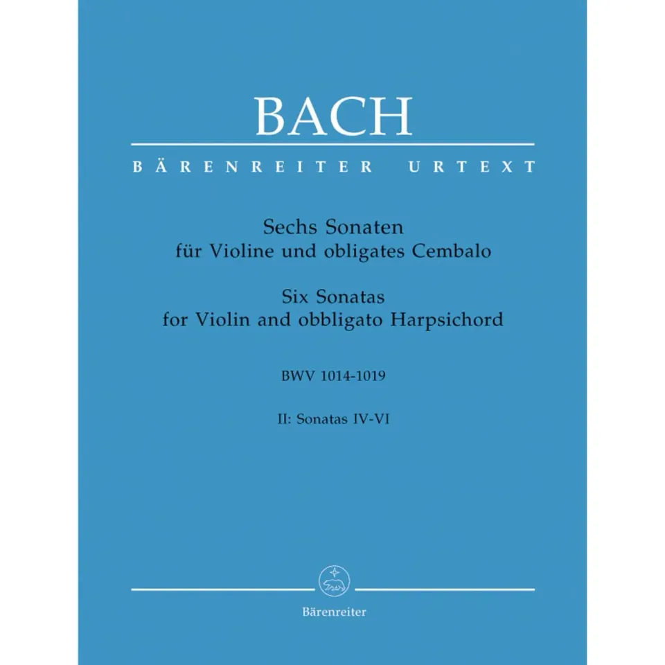 Shar Music Bach 6 Sonaten BWV 1017-1019 Vol.2 Noten Violine Urtext
