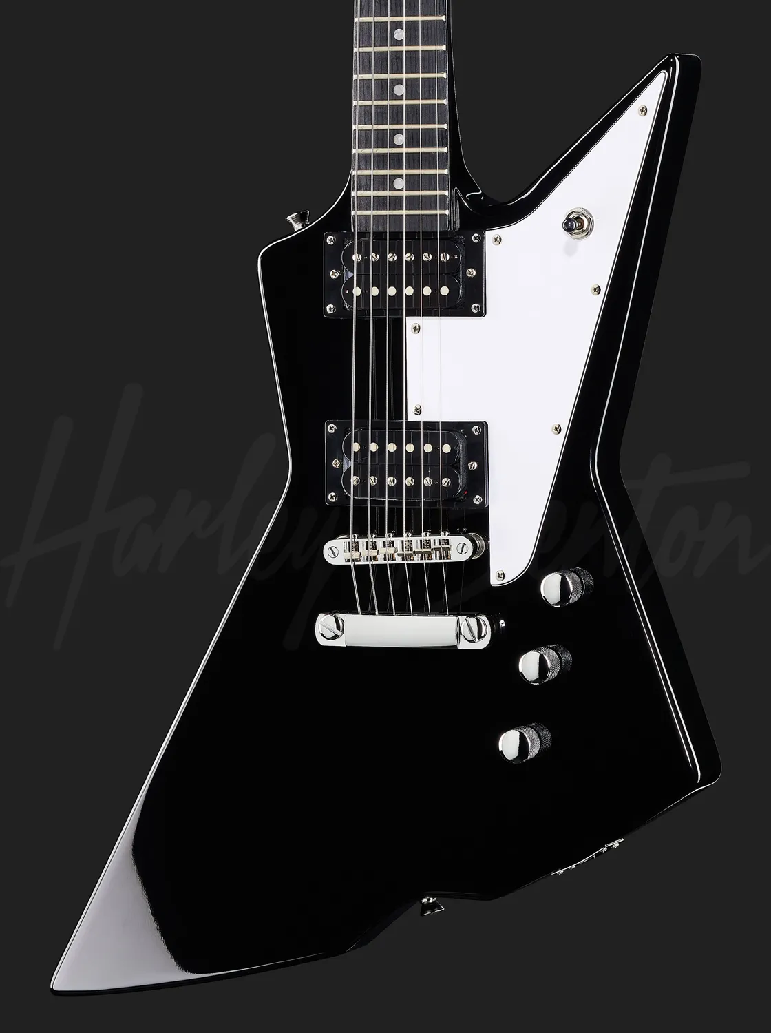 Harley Benton Extreme-76 BK E-Gitarre Schwarz Nyatoh