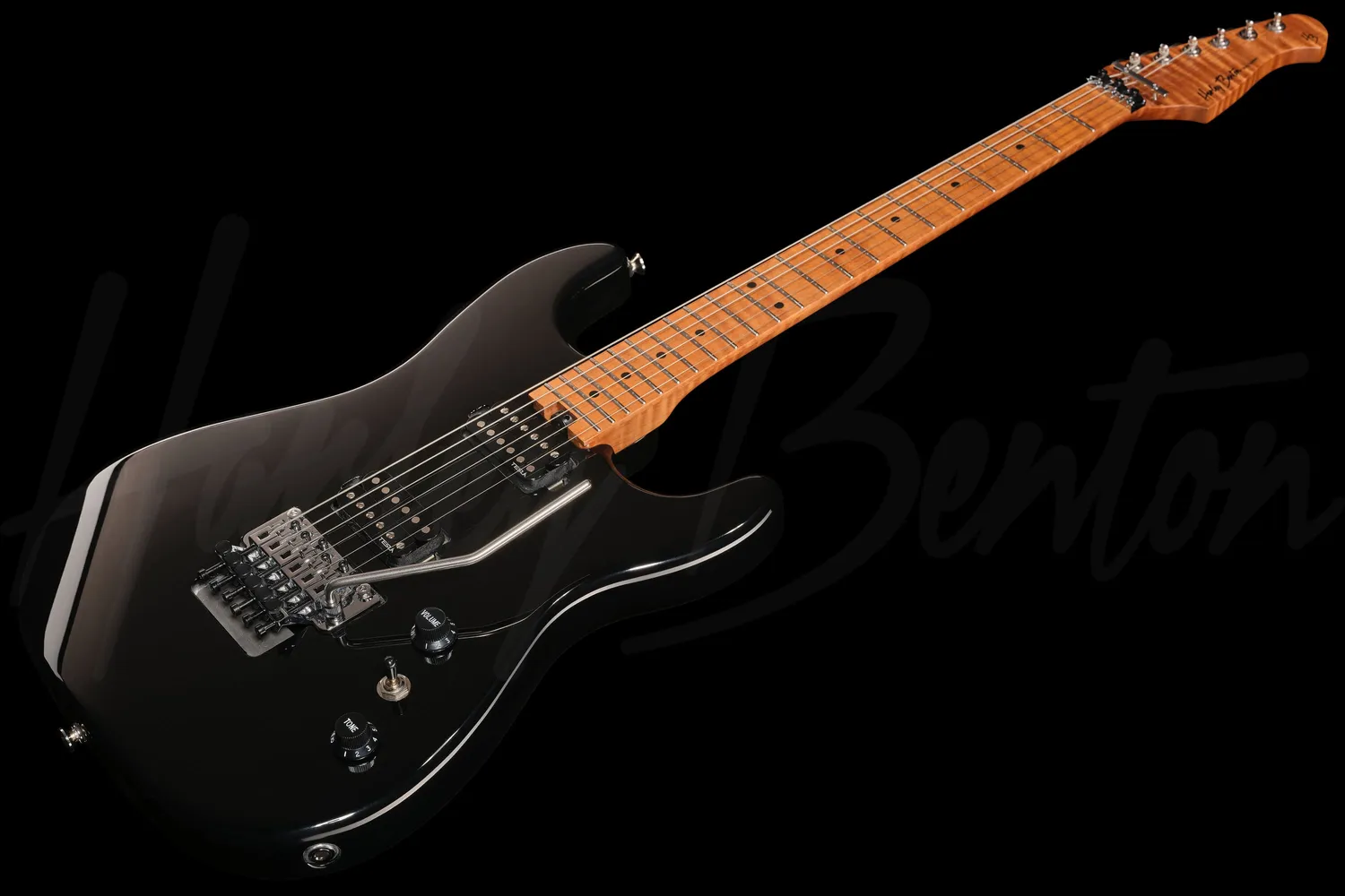 Harley Benton ST-80FR MN HH E-Gitarre schwarz 80s