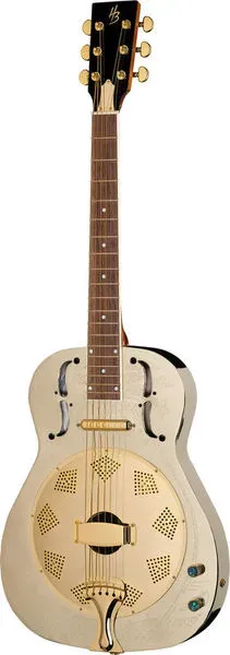 Harley Benton Delta Blues CLR-ResoElectric Resonatorgitarre Metall