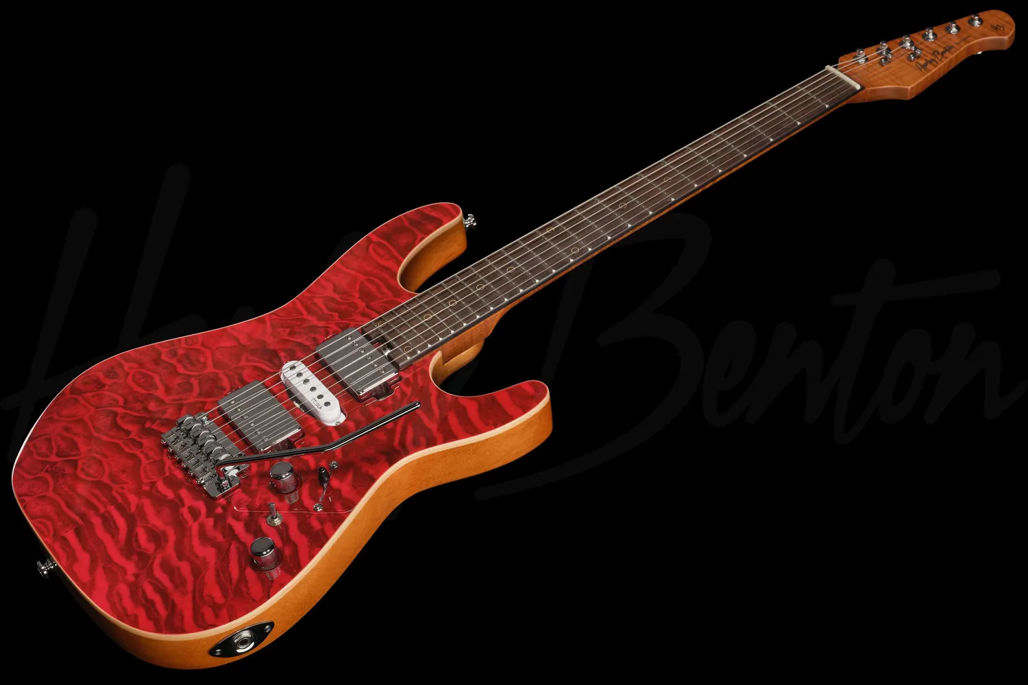 Harley Benton Fusion-IV HSH RW QRG E-Gitarre Quilt