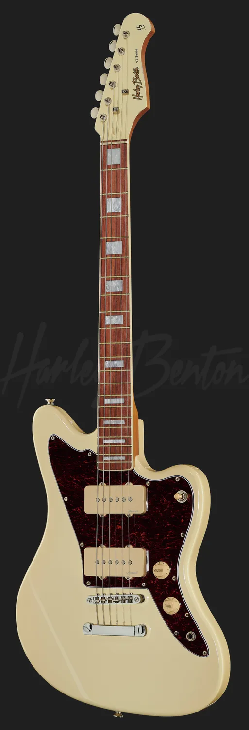 Harley Benton JA-60 VW E-Gitarre Olympic White P90