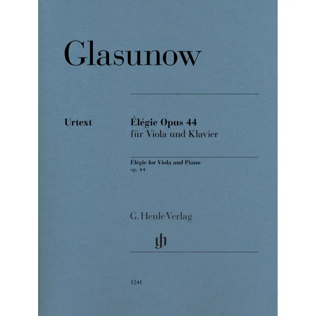 Henle Glazunov Élégie Op.44 Bratschenoten Viola Klavier