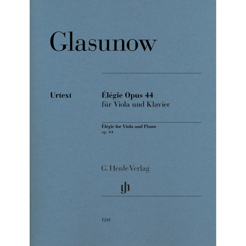 Henle Glazunov Élégie Op.44 Bratschenoten Viola Klavier