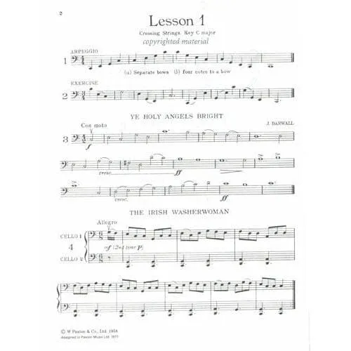 Paxton Second Year Violoncello Celloschule Band 2