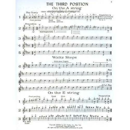 Holmes Webber Above First Position Violine Noten
