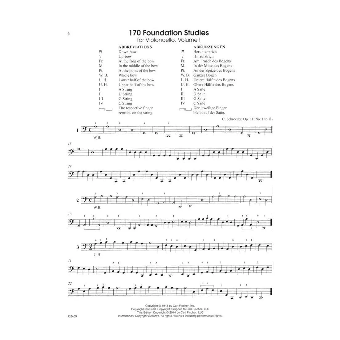 Schroeder 170 Foundation Studies Cello Band 1 Noten