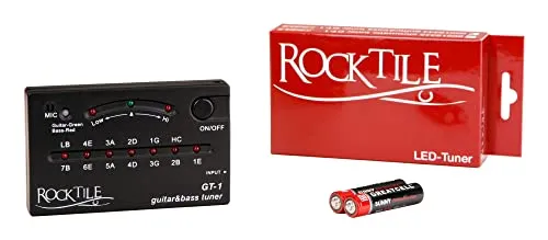 Rocktile GT-1 Stimmgerät Schwarz für 7-Saiter Gitarre