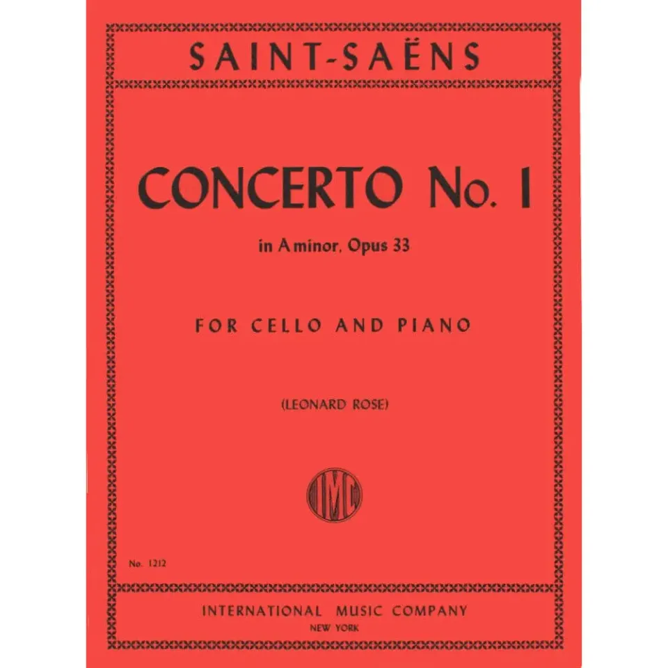 Saint-Saëns Konzert Nr 1 a-Moll Op 33 Noten Cello Klavier