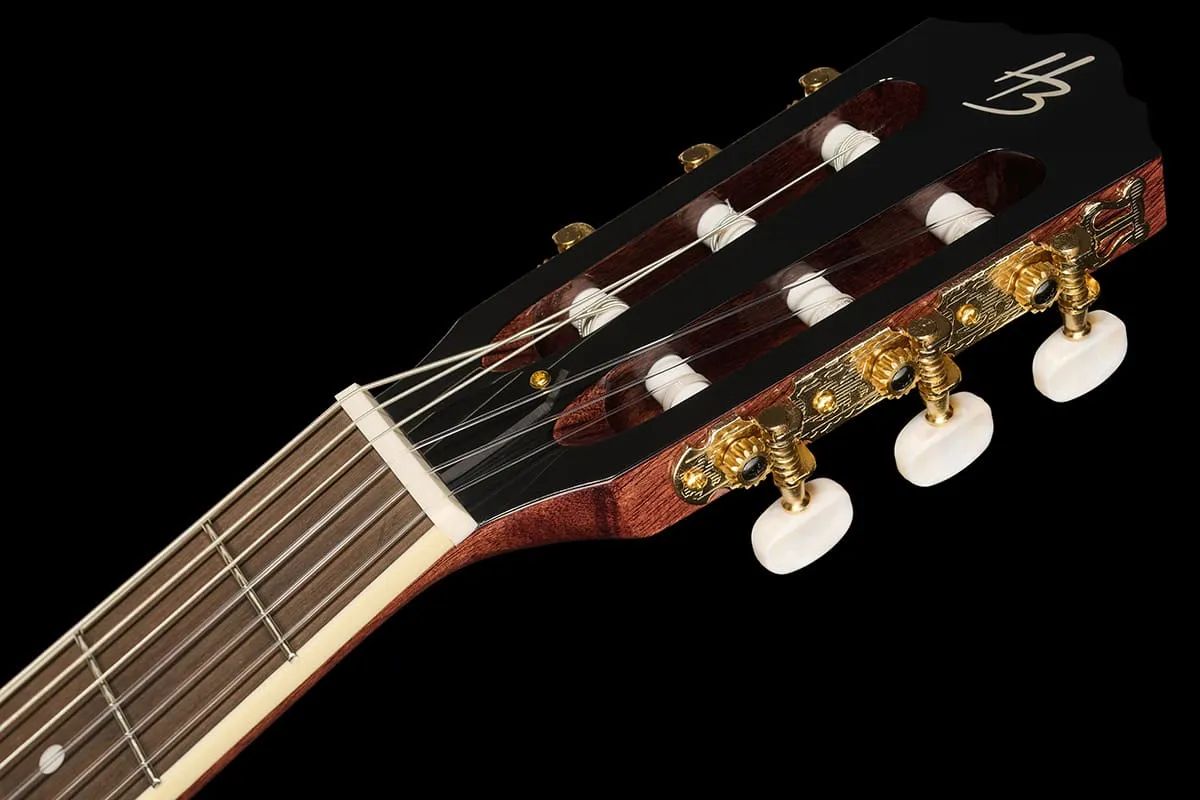 Harley Benton Santos Nashville Nylon Konzertgitarre Schwarz Nylon