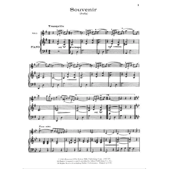 Alfred 52 Masterpieces Violinnoten Klavier Sammelband Klassik