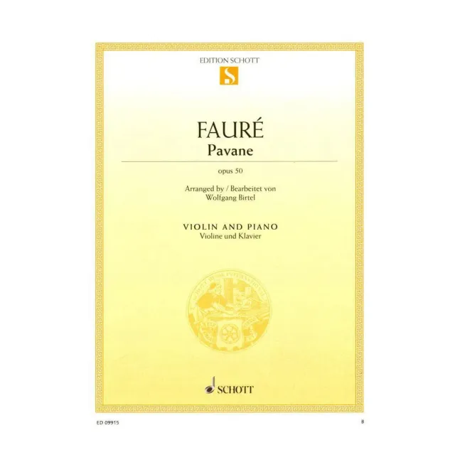 Schott Fauré Pavane Op 50 Violine Noten Klavier Birtel