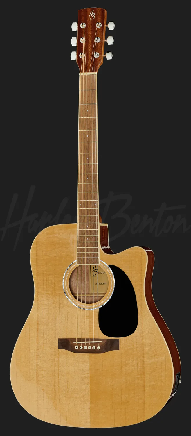 Harley Benton Custom Line CLD-60SCE Westerngitarre Natur Tonabnehmer