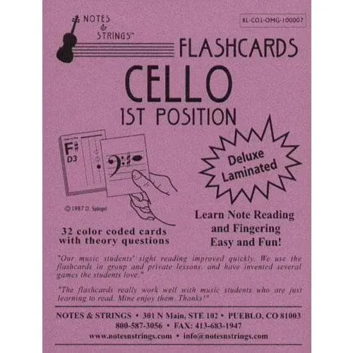 Shar Cello Lernkarten 1. Lage 32er Set laminiert