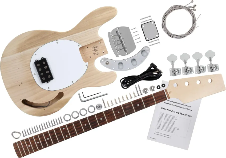 Rocktile MM-Style E-Bass Bausatz Paulownia natur