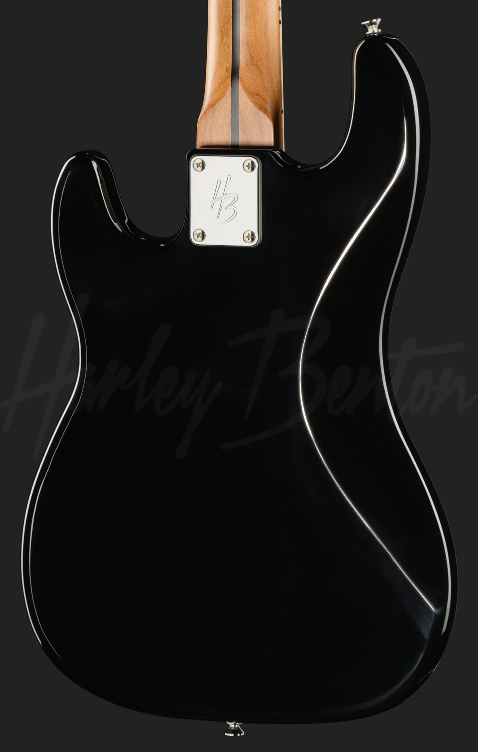 Harley Benton MV-4P E-Bass Black mit Alnico-5-Pickup