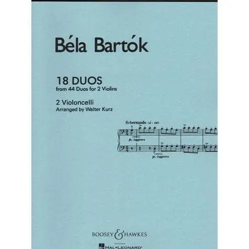 Shar Music Bartok 18 Duos Zwei Celli Noten Arr. Kurz