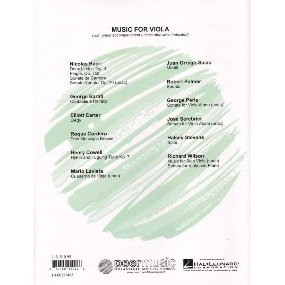Peer Music Carter Elegy Bratschennoten Klavier