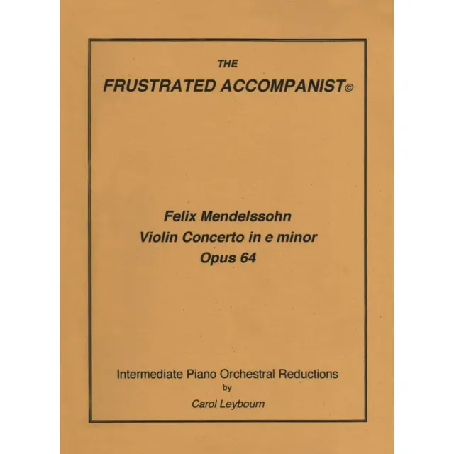 Shar Leybourn Mendelssohn Op.64 Klavierbegleitung e-moll