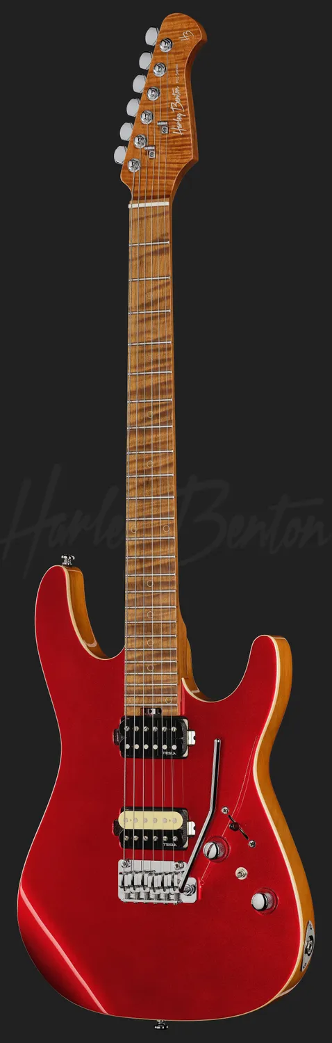 Harley Benton Fusion-IV HH MN RM E-Gitarre Red Metallic Tremolo