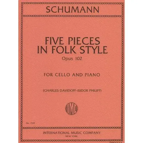 Schumann Fünf Stücke op. 102 Cello Klavier Noten