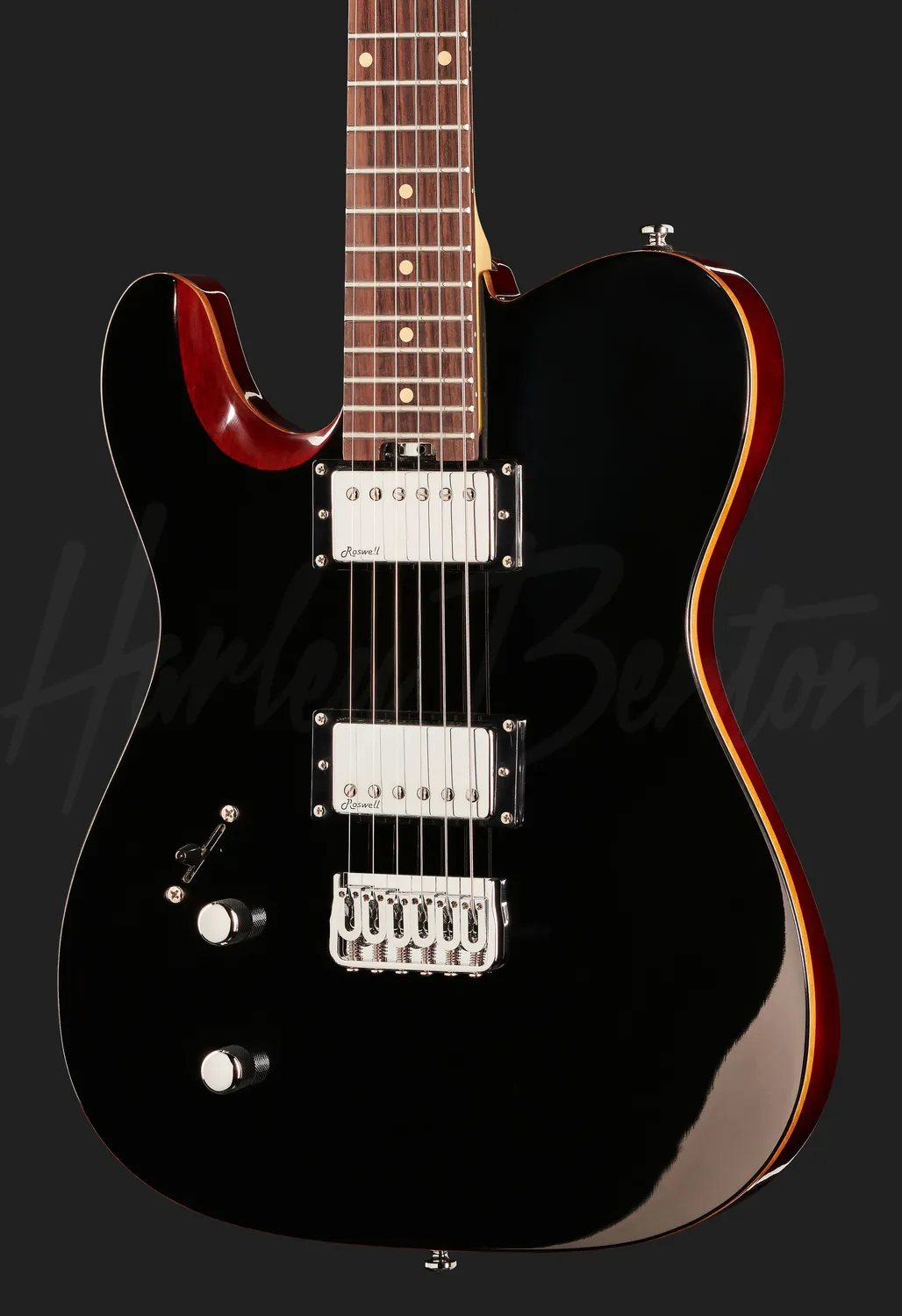 Harley Benton Fusion-T HH HT LH EB E-Gitarre Linkshänder Schwarz