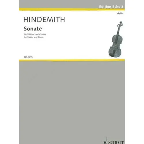 Schott Hindemith Sonate C Violine Klavier Noten