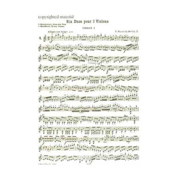 Edition Peters Mazas 6 Duette op. 39 Noten Heft 2 Violine