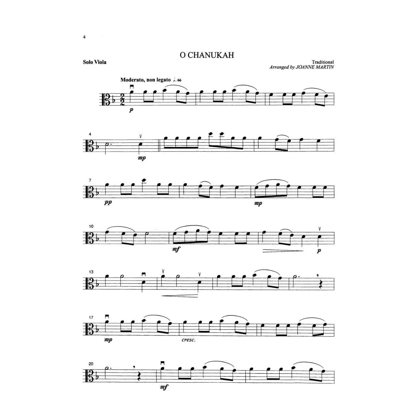 Joanne Martin More Festive Strings Solo Viola Noten