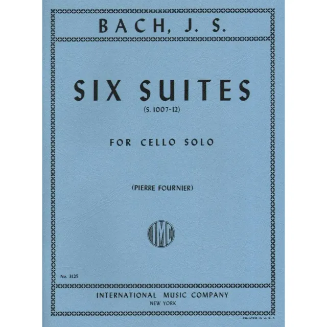 Shar Music Bach 6 Cello-Suiten BWV 1007 Noten Cello Fournier